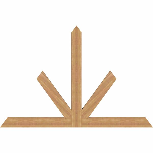 Ekena Millwork Saratoga Timber Gable Bracket, Western Red Cedar, 84"W x 56"H x 3 1/2"D x 5 1/2"F, 16/12 Pitch GBW084X56X0406SAR00SWR - main